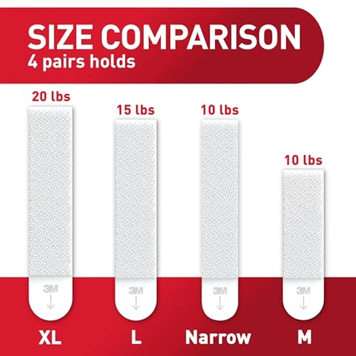 Command 15 lb Large Picture Hanging Strips 14 Pairs (28 Strips), Damage-Free Hanging Picture Hangers, No Tools Wall Hanger for Home Decor, White Adhesive by Command - Image 5