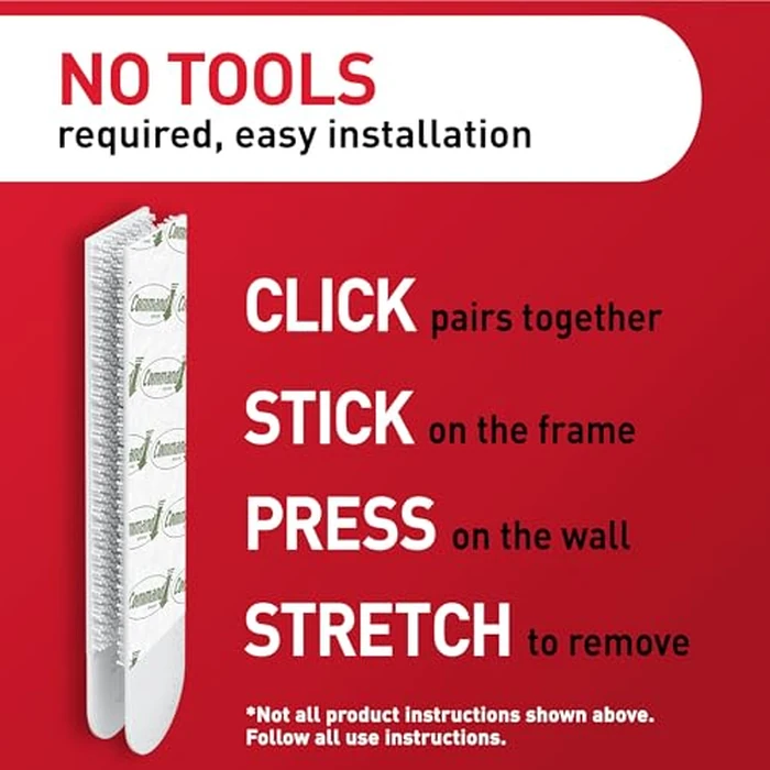 Command 15 lb Large Picture Hanging Strips 14 Pairs (28 Strips), Damage-Free Hanging Picture Hangers, No Tools Wall Hanger for Home Decor, White Adhesive by Command - Image 6