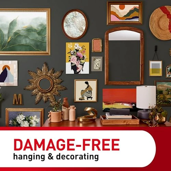 Command 15 lb Large Picture Hanging Strips 14 Pairs (28 Strips), Damage-Free Hanging Picture Hangers, No Tools Wall Hanger for Home Decor, White Adhesive by Command - Image 9
