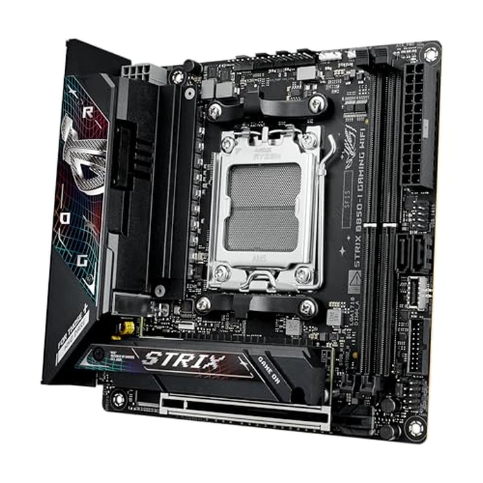 ASUS ROG Strix B850-I Gaming WiFi AMD AM5 B850 Mini-ITX mITX Motherboard 10+2+1 Stages, DDR5, 2.5G LAN, WiFi 7, 2X M.2, PCIe(R) 5.0 x16, USB 20Gbps Type-C(R), AI Overclocking, AI Networking II, Aura Sync by ASUS - Image 8