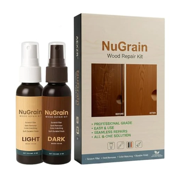 NuGrain Wood Repair Kit, Professional Wood Floor Scratch Repair, Floor Cover Nicks and Scratches, Hides Minor Defects, Restore a Finish for Wood by Generic - Image 1