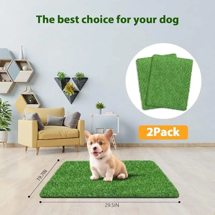 STARROAD-TIM 29.5X19.7 in Artificial Grass for Dog, Dog Grass Suitable for Indoor/Outdoor Dog Potty Training, Fake Grass Pad for Dog are Easy to Use and Clean, Dog Turf Grass Reusable by STARROAD-TIM - Image 2