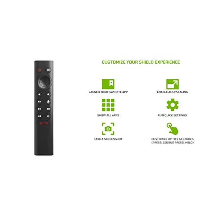 NVIDIA SHIELD Remote; Voice Search, Motion-Activated, Backlit Buttons, Customizable Menu Buttons, and IR Blaster to Control your TV, Black by NVIDIA - Image 2
