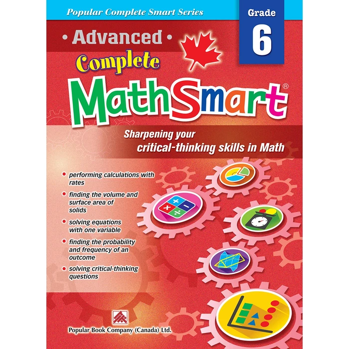 Advanced Complete MathSmart Grade 6: Advance in Math and Build Critical-Thinking Skills by Popular Book Company - Used - Acceptable condition