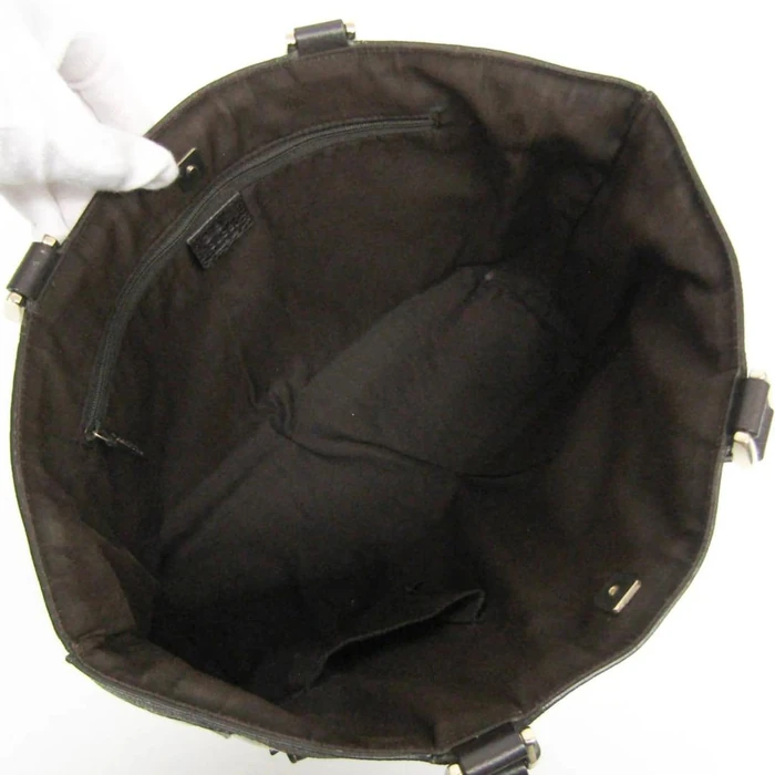 Gucci GG Crystal Leather PVC Tote Bag - Leather - Beige/Dark Brown by Gucci - Image 3