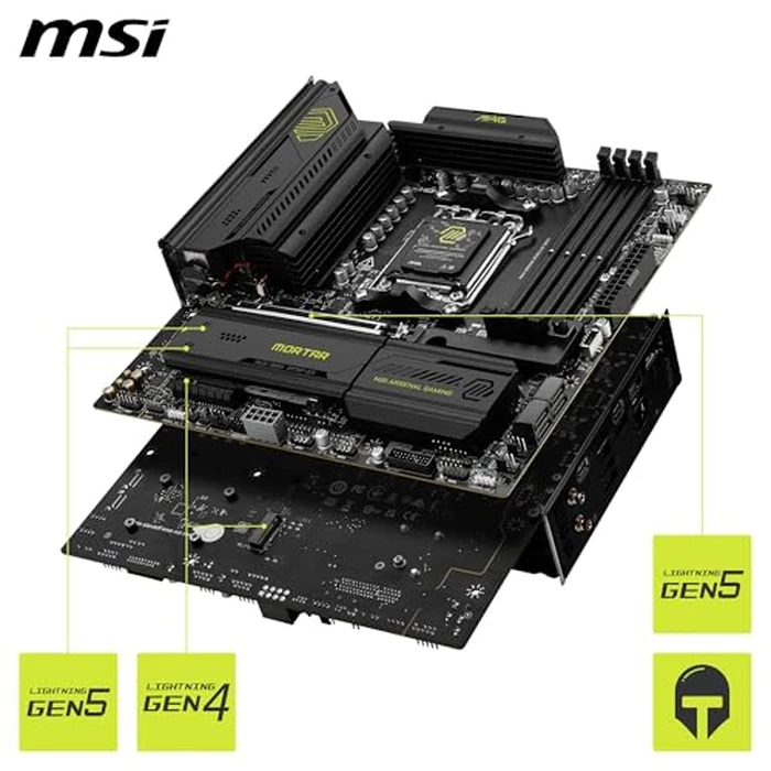 MSI MAG B850M Mortar WiFi Motherboard, mATX - Supports AMD Ryzen 9000/8000 / 7000 Processors, AM5-60A SPS VRM, DDR5 Memory Boost 8200+ MT/s (OC), PCIe 5.0 x16, M.2 Gen5, Wi-Fi 7, 5G LAN by msi - Image 5