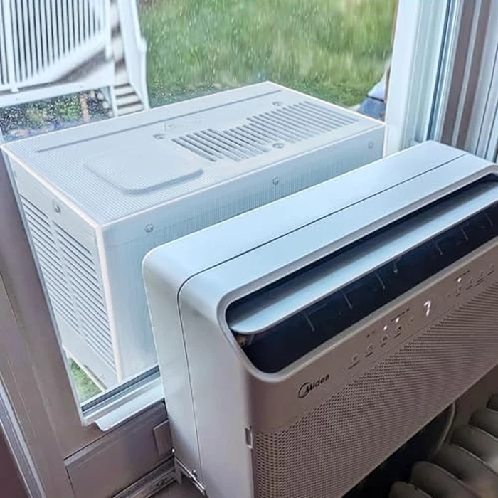 Air Conditioner Covers for Outside Window Units: Mesh Cover for Midea U Shaped AC 8000BTU 10000BTU 12000BTU, Waterproof Breathable PVC AC Cover, Anti-Leaf, Easy Air Flow, 20"x12.2"x13.4", White by Toutgood - Image 7