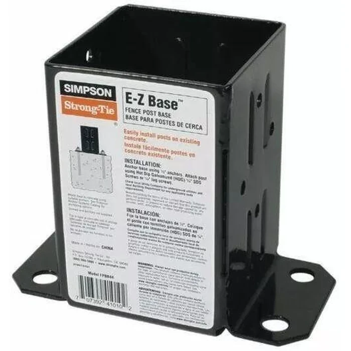 Simpson Strong-Tie FPBB44 E-Z Base 4x4 Post Base - Black by Simpson Strong-Tie - Refurbished - Premium condition - US$39.50