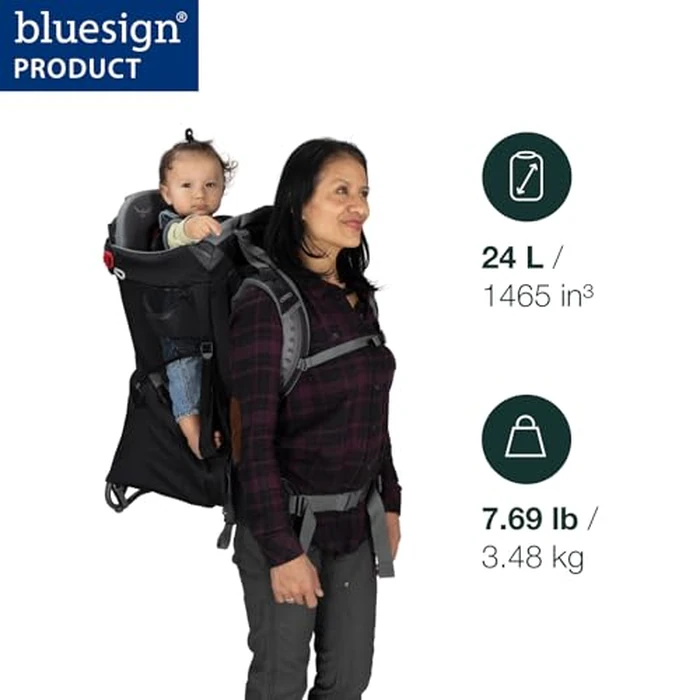 Osprey Poco Child Carrier Backpack - Adjustable Travel Baby Carrier with Sunshade - Comfortable Hiking Carrier for Toddlers, Black by Osprey - Used - Very Good condition - CA$410.95