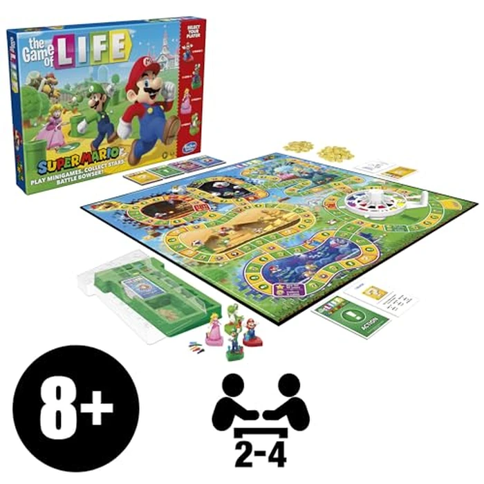 The Game of Life: Super Mario Edition Board Game for Kids Ages 8 and Up, Play Minigames, Collect Stars, Battle Bowser by Hasbro Gaming - Image 5
