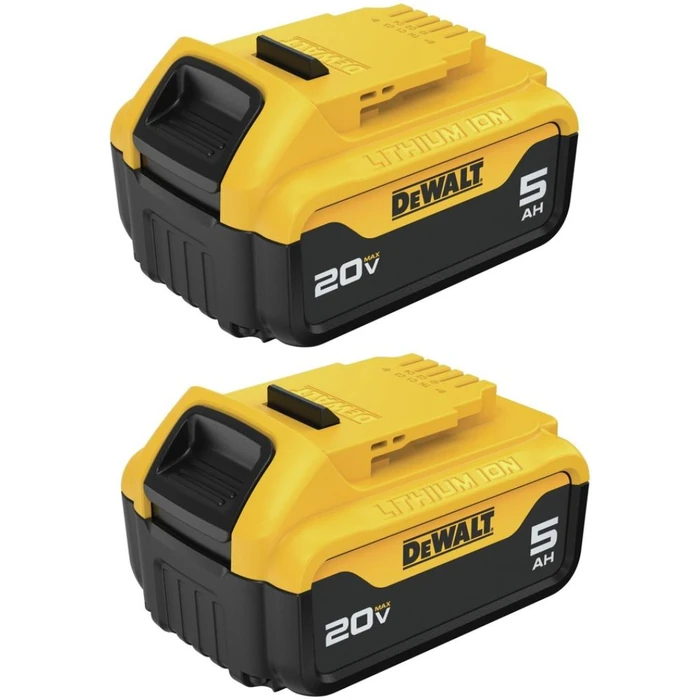 Dewalt DCB205-2CKR 20V MAX 5.0 AH Lithium-Ion Batteries and 12V MAX - 20V MAX Charger Starter Kit - Yellow/Black by Dewalt - Image 2