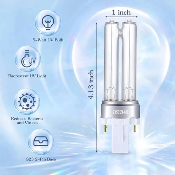 Kittmip 2 Pack Replacement Bulb, 5W UV-C Bulb Compatible with Germ Guardian LB4000 AC4300BPTCA, AC4825, AC4850, AC4850PT, AC4900, AC4900CA, AC5300B, AC5350B, AC5350W Air Purifier by Kittmip - Image 3