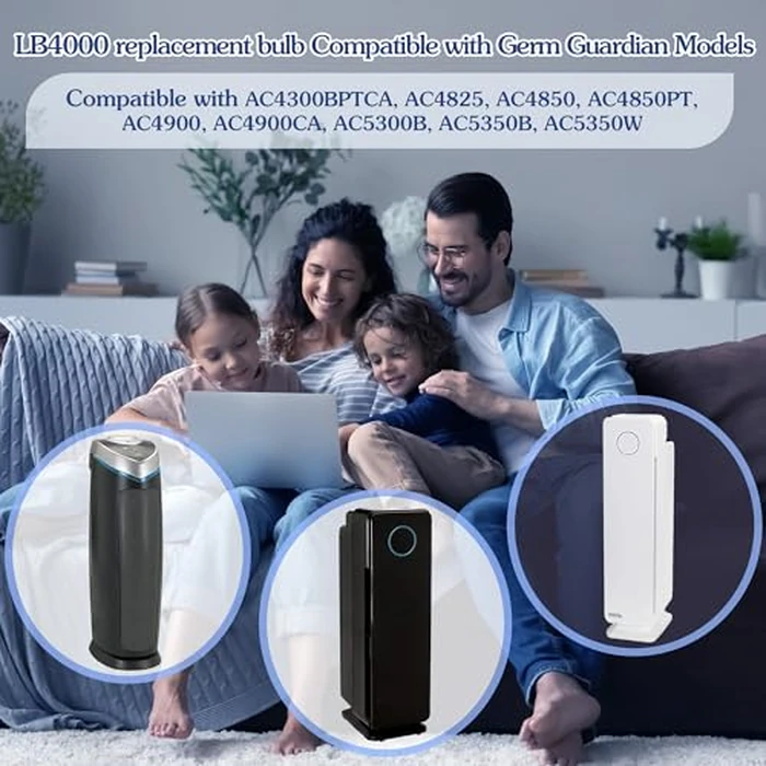 Kittmip 2 Pack Replacement Bulb, 5W UV-C Bulb Compatible with Germ Guardian LB4000 AC4300BPTCA, AC4825, AC4850, AC4850PT, AC4900, AC4900CA, AC5300B, AC5350B, AC5350W Air Purifier by Kittmip - Image 4