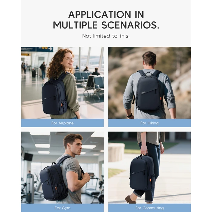 Nixjoro 40x30x15cm Personal Item Bag Travel Backpack Carry On Flight Approved with Anti-Theft Pocket Water-resistant Casual Daypack for Weekender Business Hiking,Beige by Nixjoro - Image 6