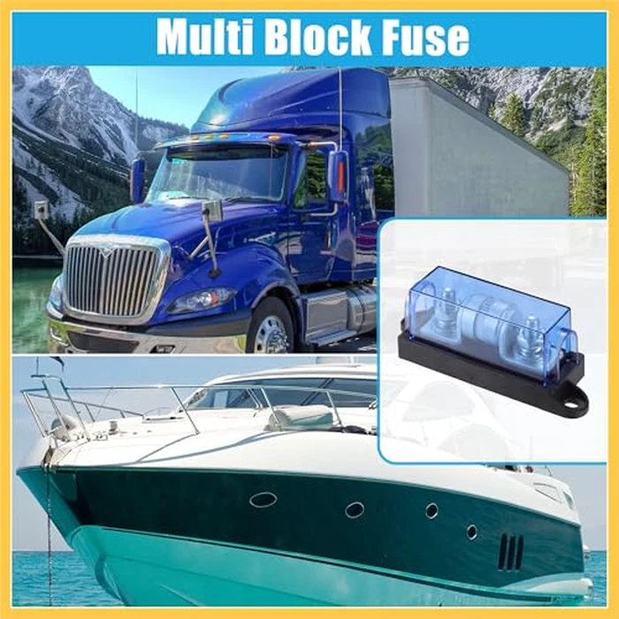 REPAIROCK 250V 300A Multi Block Fuse Class T Fuse Holder Circuit Fuses for Cars Boats Trucks Auto Replacement Parts by REPAIROCK - Image 2
