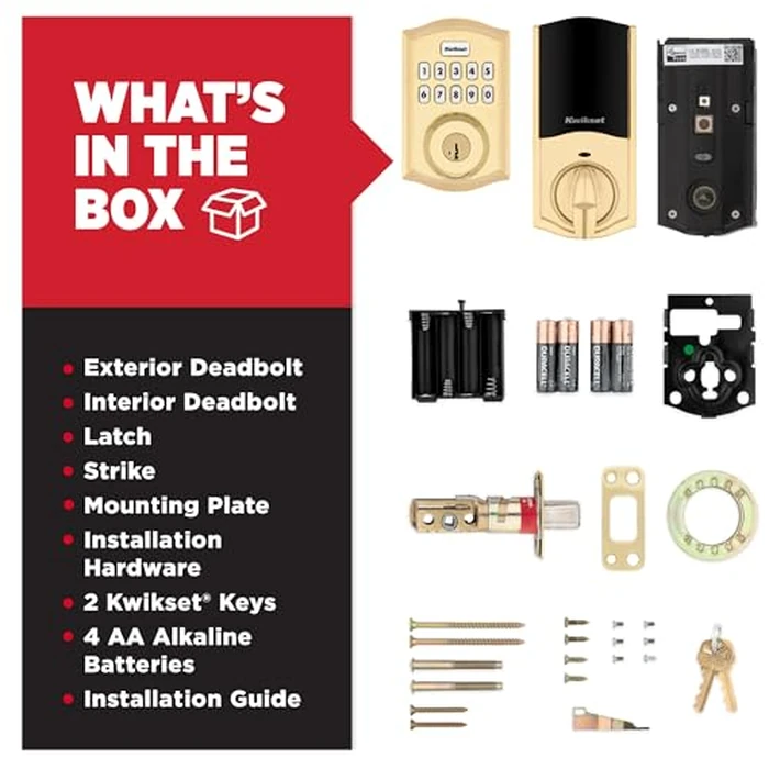 Kwikset HomeConnect 620 Z-Wave Long Range Enabled Keypad Smart Lock Convenient Keyless Entry, Customizable User Codes, Ring Alarm Compatible, Hub Required, Sold Separately Polished Brass Traditional by Kwikset - Image 9