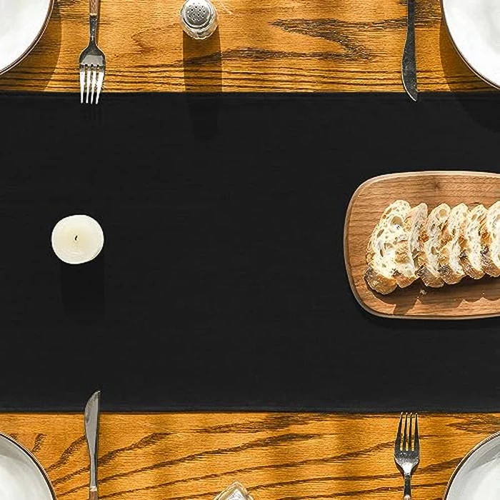 Artoid Mode Black Table Runner, Seasonal Halloween Washable Kitchen Dining Table Decoration for Home Party Decor 13x90 Inch by Artoid Mode - Image 4