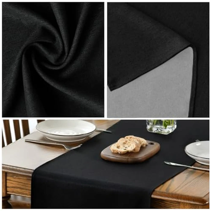 Artoid Mode Black Table Runner, Seasonal Halloween Washable Kitchen Dining Table Decoration for Home Party Decor 13x90 Inch by Artoid Mode - Image 6