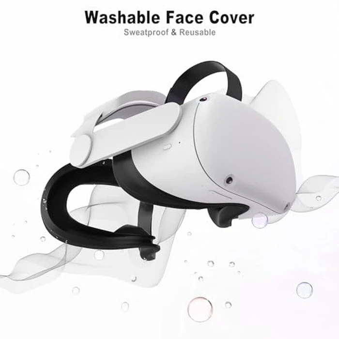 Oculus Quest 2 Face Pad with Lens Covers Protectors Washable VR Silicone Covers for Meta Quest 2 VR Accessories (Silicone Cover Only, Plastic Interface NOT Included) by AMZDM - Image 5