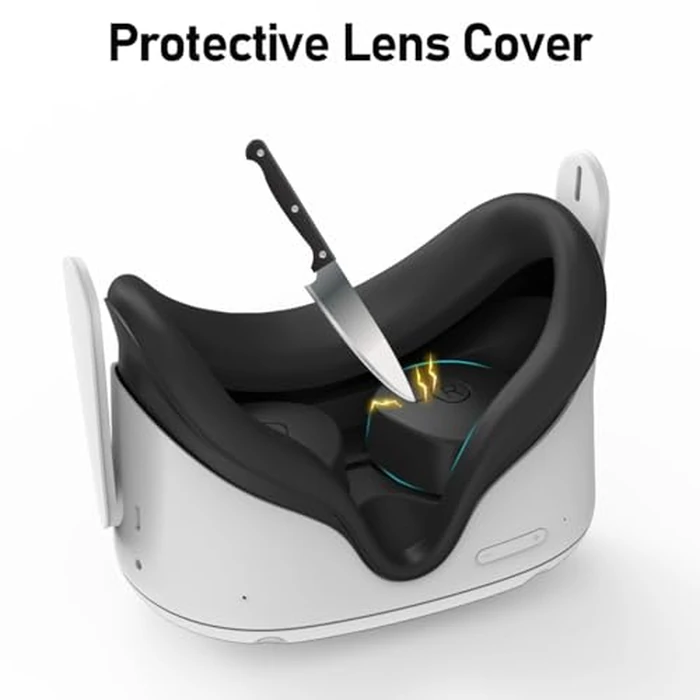 Oculus Quest 2 Face Pad with Lens Covers Protectors Washable VR Silicone Covers for Meta Quest 2 VR Accessories (Silicone Cover Only, Plastic Interface NOT Included) by AMZDM - Image 7