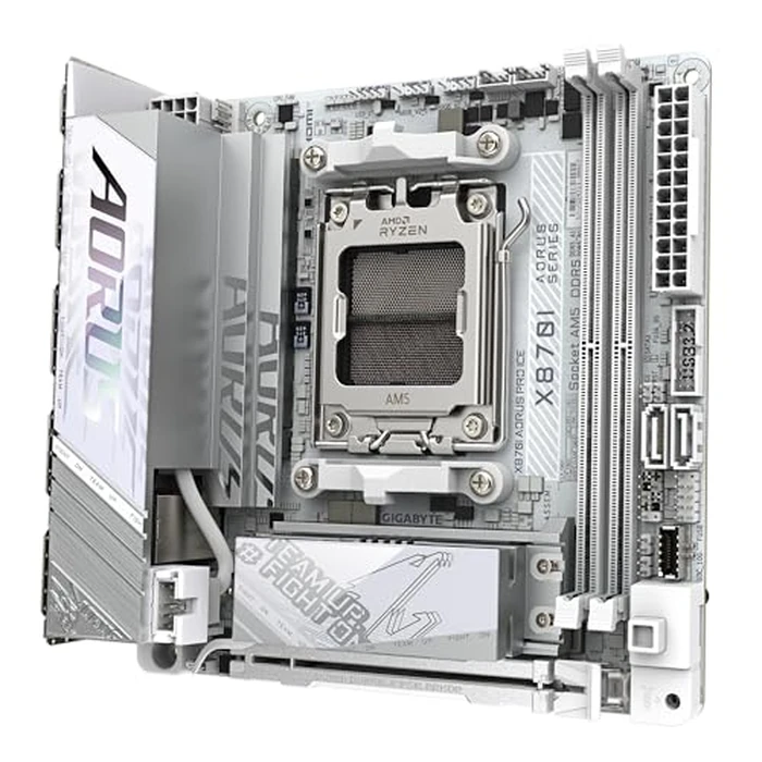 GIGABYTE X870I AORUS PRO ICE Motherboard - Supports AMD Ryzen 9000 Series CPUs, 8+2+1 Phases VRM, up to 8400MHz DDR5 (OC), 1xPCIe 5.0 M.2 + 1xPCIe 4.0 M.2, WI-FI 7, 2,5GbE LAN, USB 4 by GIGABYTE - Image 4