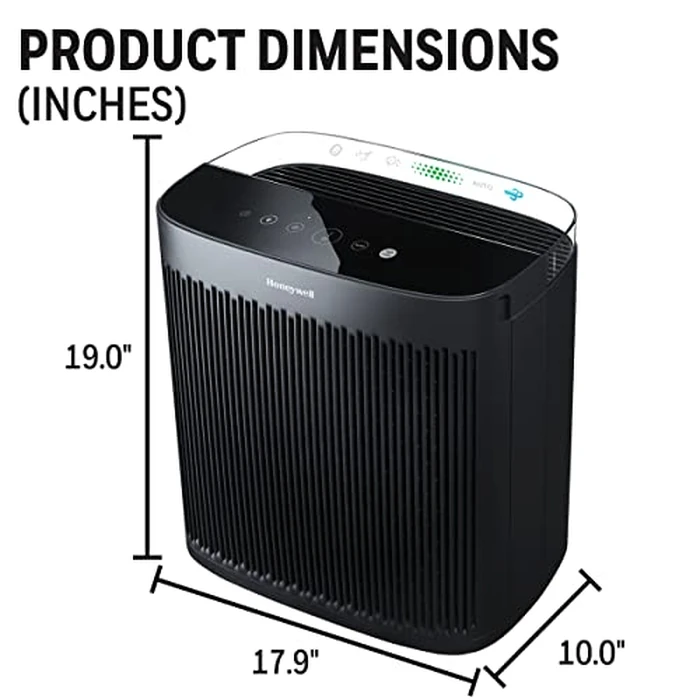 Honeywell Insight(TM) HPA5250BC True HEPA Air Purifier L-XL Room, Allergen Remover,HEPA Filter,Activated Carbon Pre-Filter,Capture 99.97% Airbourne Allergens,Pet Allergens,Reduce 99.9% Virus,Bacteria by Honeywell - Image 3