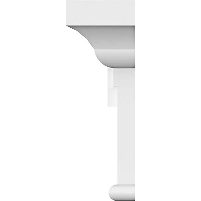 Endurathane Craftsman Crosshead w/Dentil Trim, 57" Bottom Width x 60 1/8" Top Width x 6 1/8" H x 1/2" P, Factory Primed by Ekena Millwork - Image 4