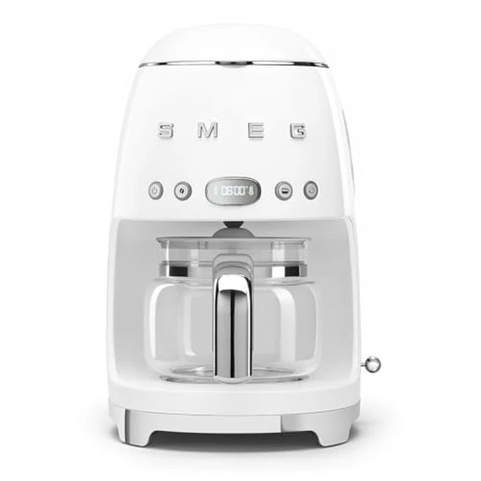 Smeg 50's Retro Style Drip Filter Coffee Machine, 10 Cups Capacity, Auto-Start, Keep Warm Funtion, White, DCF02WHUS by Smeg - Used - Acceptable condition - CA$157.96