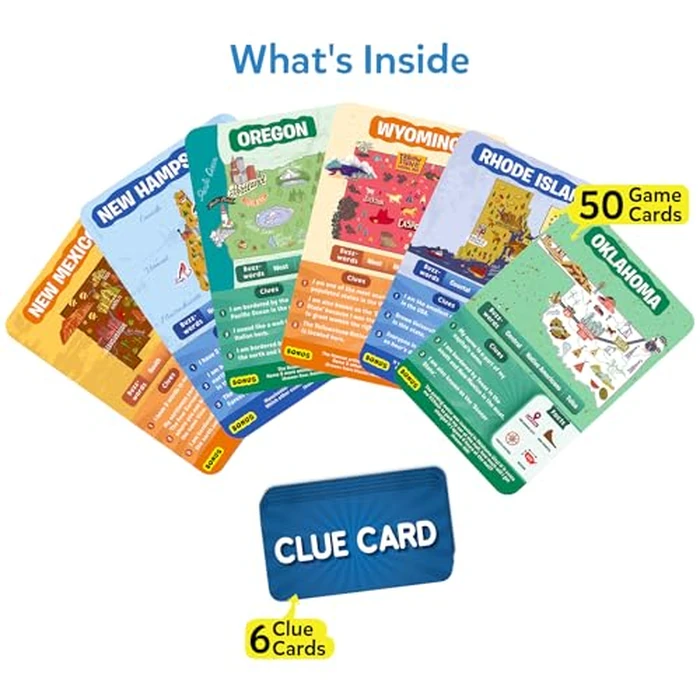Skillmatics Guess in 10 States of America, Educational Travel Card Game for Ages 8 and Up, Boys, Girls, and Kids Who Love Board Games, Geography and History by Skillmatics - Image 2