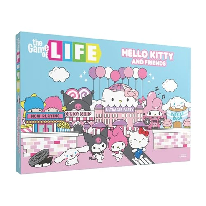 The Game of Life: Hello Kitty and Friends Board Game, Collect Apples and Buy Bows on The Way to The Ultimate Party, Play as Hello Kitty, Kuromi, & More, Officially Licensed Collectible & Merchandise by USAOPOLY - Image 1