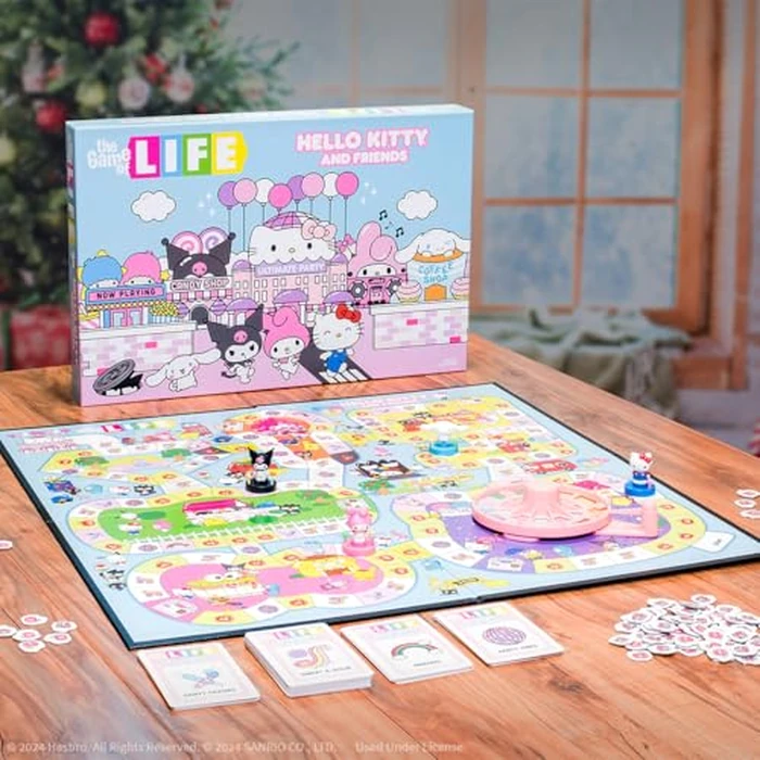 The Game of Life: Hello Kitty and Friends Board Game, Collect Apples and Buy Bows on The Way to The Ultimate Party, Play as Hello Kitty, Kuromi, & More, Officially Licensed Collectible & Merchandise by USAOPOLY - Image 3