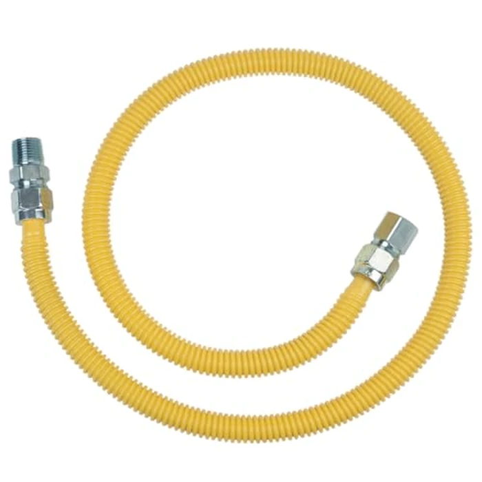 BrassCraft ProCoat 1/2 in. FIP x 1/2 in. MIP x 48 in. Stainless Steel Gas Connector 5/8 in. O.D. by BrassCraft - Used - Acceptable condition