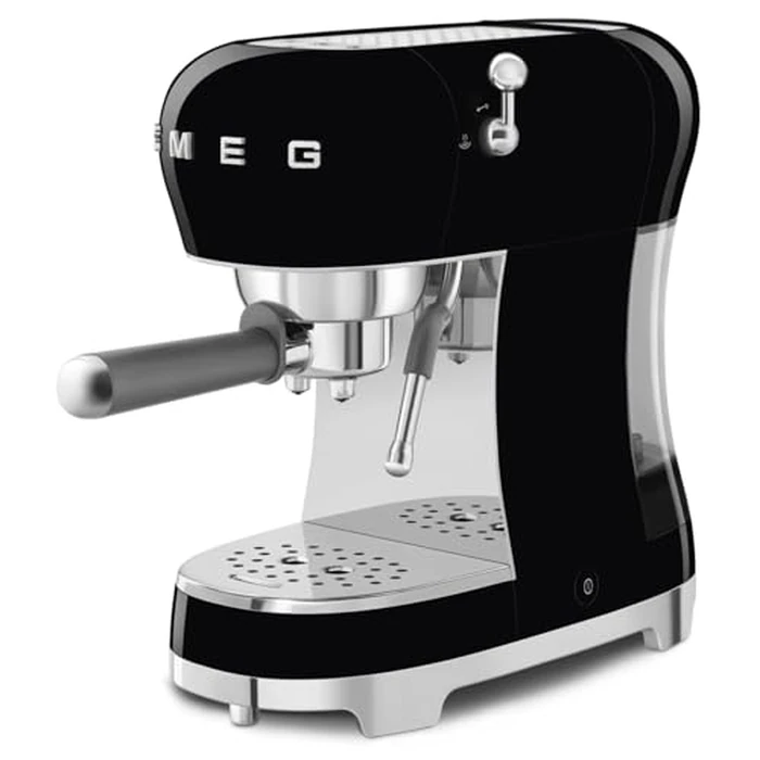Smeg 50's Retro Style Manual Espresso Coffee Machine, 4 Drinks, Thermoblock Heating System, Black, ECF02BLUS by Smeg - Image 3