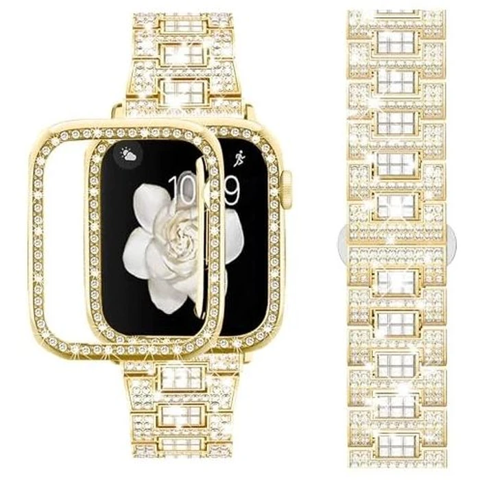 Supoix Replacement Metal Band Compatible with Apple Watch Band 38mm/40mm/41mm/42mm/44mm/45mm/46mm - Gold by Supoix - Refurbished - Excellent condition