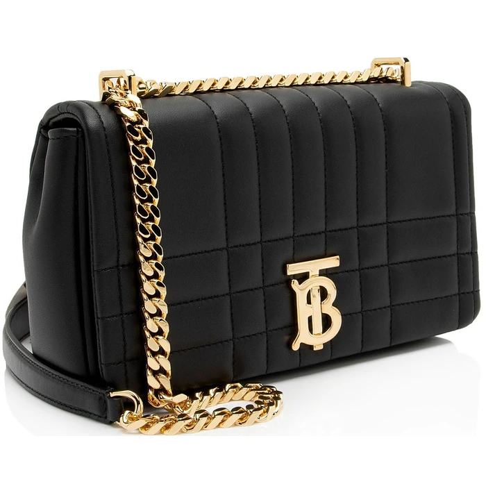 Burberry Quilted Lambskin TB Lola Chain Small Crossbody - Lambskin - Black by Burberry - Image 2