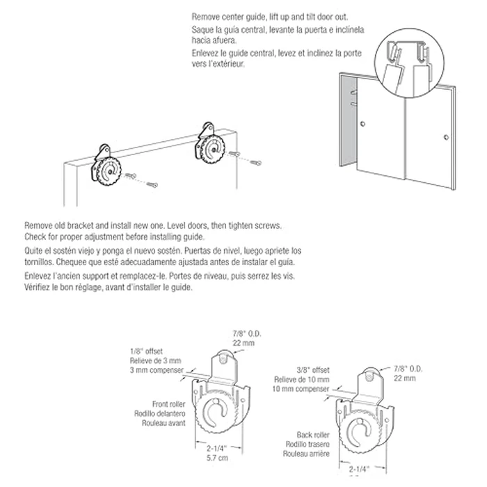Prime-Line N 7536 Sliding Closet Door Roller Kit (1 Kit) by PRIME-LINE - Image 3