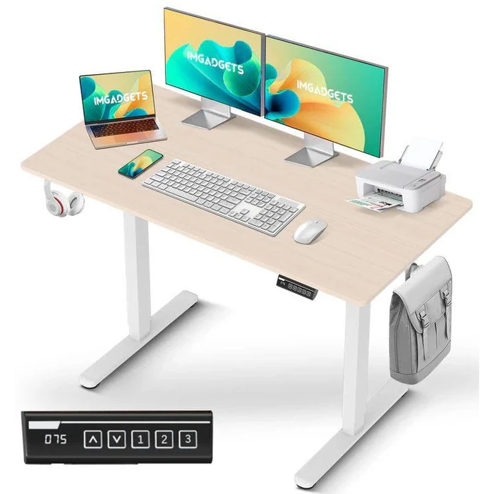 IMGadgets Standing Electric Adjustable Desk 47" x 24" - Walnut by IMGadgets - Refurbished - Excellent condition