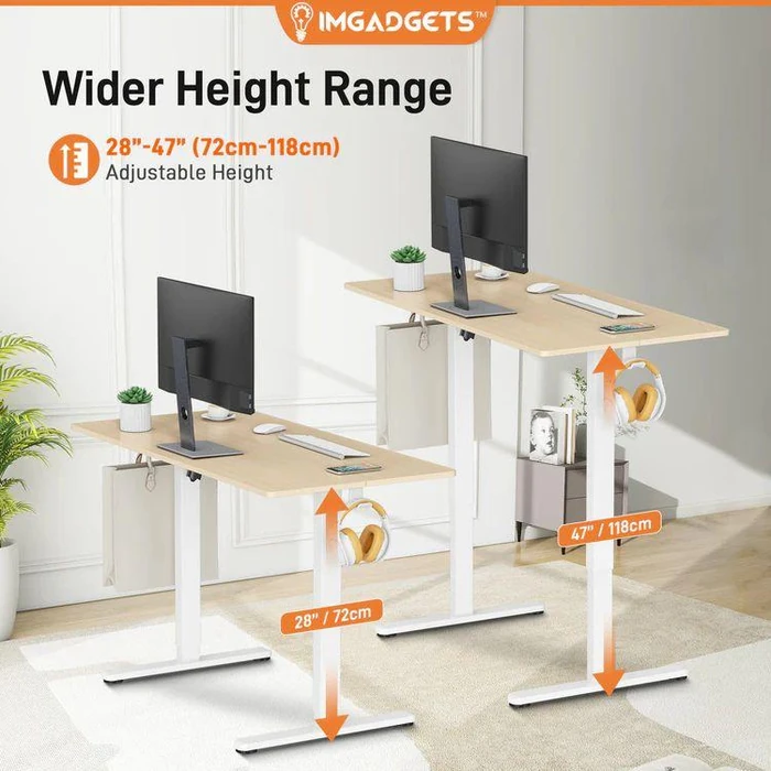 IMGadgets Standing Electric Adjustable Desk 47" x 24" - Walnut by IMGadgets - Image 3