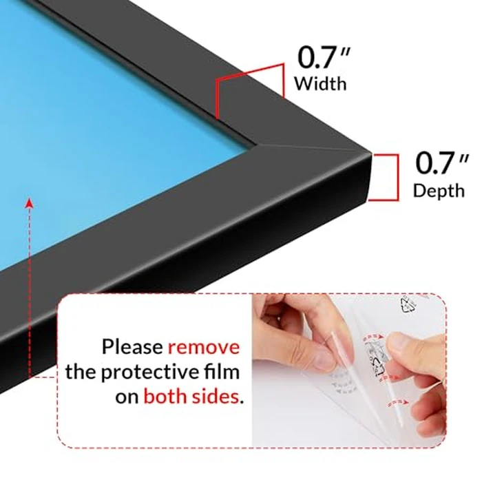 LaVie Home 20x30 Picture Frame for Wall Display, 20x30 Black Picture Frame with HD Plexiglas, 20 x 30 Poster Frame 1 Pack, Display Frame for Vertical or Horizontal, Classic Collection by LaVie Home - Image 2