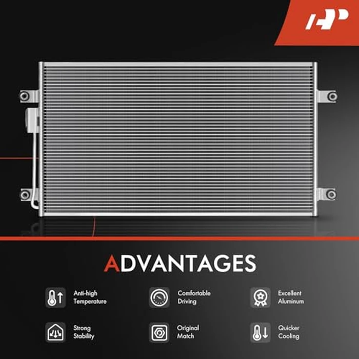 A-Premium Air Conditioning A/C Condenser Compatible with Freightliner 2009-2012 Cascadia, 2010-2011 Century Class Columbia, 2011-2012 Coronado, 114SD, M2 112 & More, Replace# 2265663000 by A-Premium - Image 5
