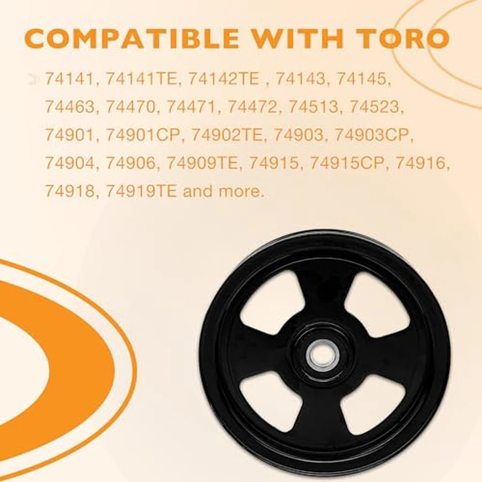 136-5404 Deck Flat Idler Pulley Compatible with Exmark Toro Z Master Titan HD, 116-4670 Lawn Mower Pulley Replaces for 114-5895, 126-9189, 132-5155 by HQPASFY - Image 4