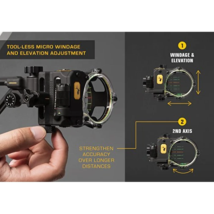 Trophy Ridge React H5 5 Pin RH Sight, Black, One Size by Trophy Ridge - Image 4