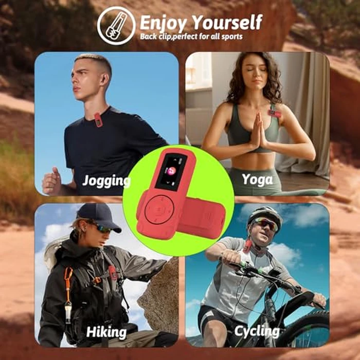 wiwoo 64GB Sport Clip on MP3 Player with Bluetooth- Superlight Mini MP3 Player with Clip and Recorder(No FM), MicroSD Support, Shuffle Playback for Running, Cycling, Hiking, Climbing and Yoga by wiwoo - Image 3
