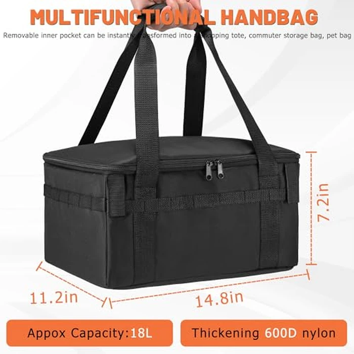 CDYWD Bike Basket Rear for Men Women, Large Bicycle Rack Basket for Adult Bikes with Removable Liner Bag & Waterproof Cover, Heavy Metal Back Cargo Basket for Ebike, Mountain Bike, City Bike, Cruiser by CDYWD - Image 6