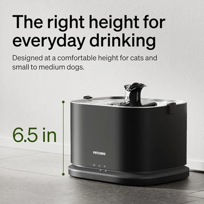 PETLIBRO Upgrade Cat Water Fountain Stainless Steel Tray, Dockstream 2 Cat Fountain Indoor, 3L/101oz Auto Cat Fountains for Drinking, App Monitoring Pet Water Fountain Dog, 5G WiFi Cat Water Dispenser by PETLIBRO - Image 9
