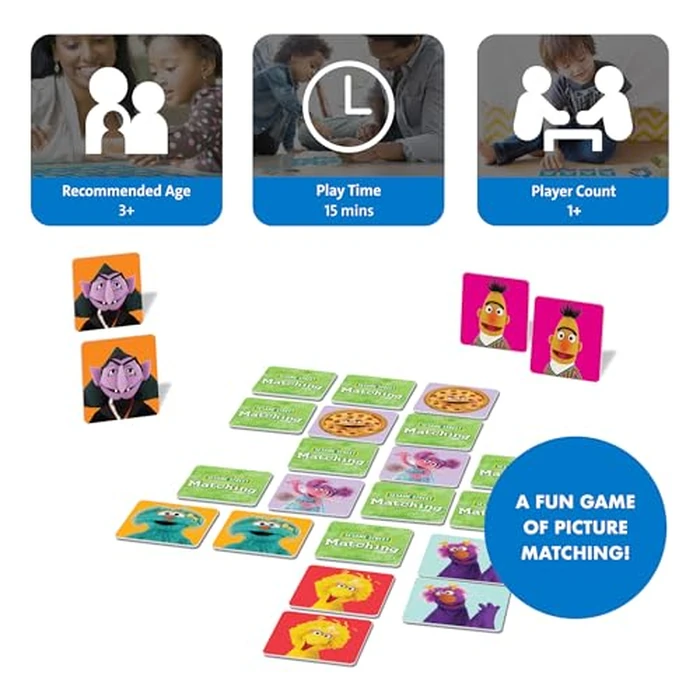 Wonder Forge Sesame Street Memory Matching Game: Fun Toddler Learning Toys & Games for Kids Ages 3-5, Ideal for Family Play & Education by Wonder Forge - Image 2