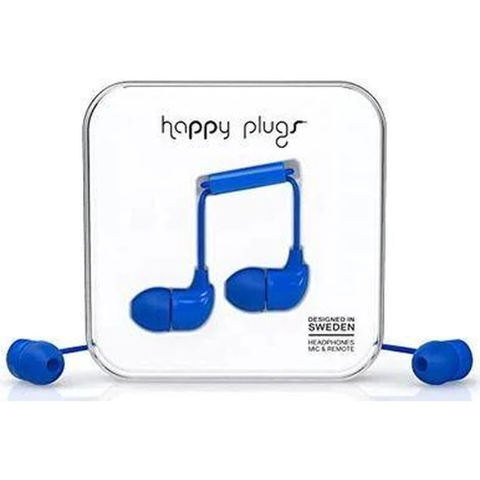 Happy Plugs Fashion-Tech In-Ear Headphones with Mic and Remote - Cobalt by Happy Plugs - Refurbished - Excellent condition - CA$40.99