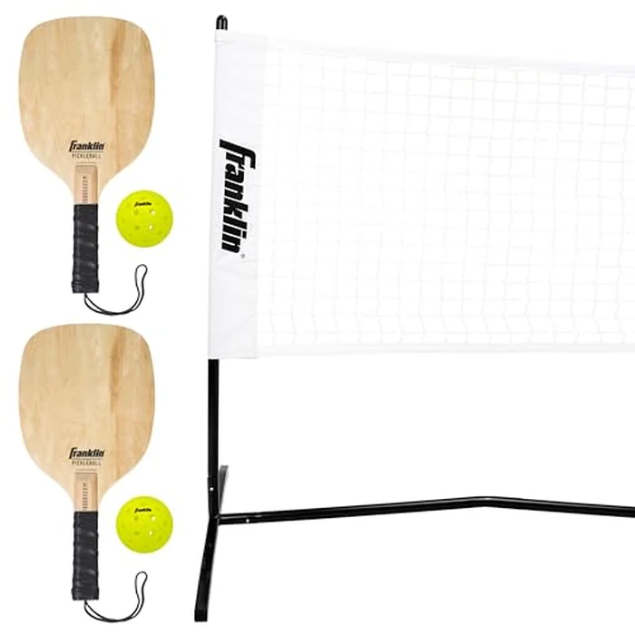Franklin Sports Half Court Size Pickleball Net by Franklin Pickleball - Includes 10ft Net, (2) Paddles, and (2) X-40 USA Pickleball Approved Pickleballs by Franklin Sports - Used - Very Good condition - US$27.64