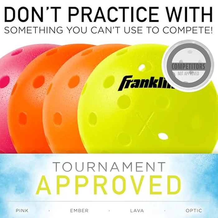 Franklin Sports Half Court Size Pickleball Net by Franklin Pickleball - Includes 10ft Net, (2) Paddles, and (2) X-40 USA Pickleball Approved Pickleballs by Franklin Sports - Image 5
