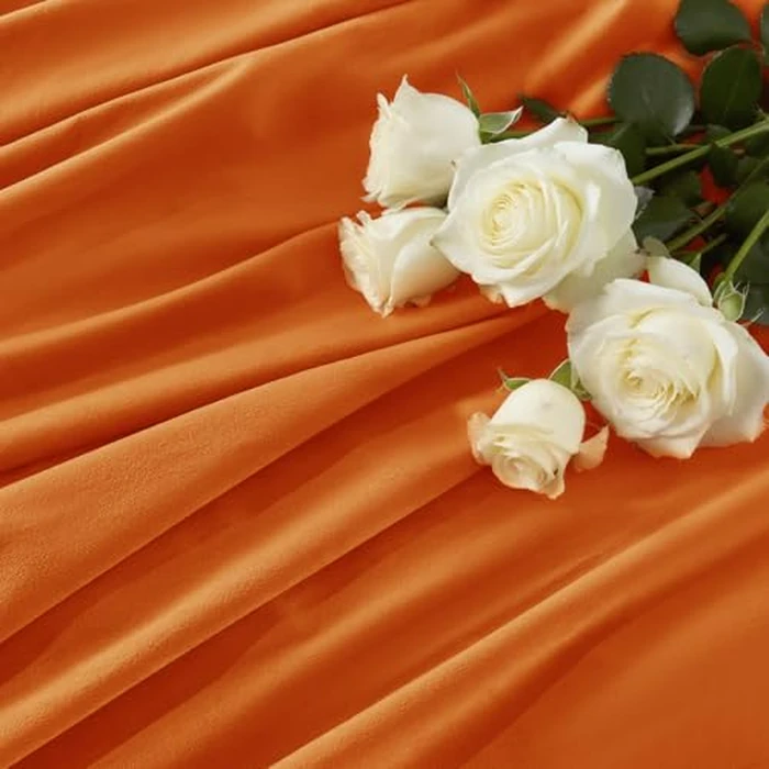 P Pothuiny Blackout Velvet Curtains 108 Inches Long, 2 Panels Burnt Orange Velvet Drapes Rod Pocket Back Tab Design Window Thermal Insulated Curtains for Living Dining Room, Bedroom (W52 xL108) by P Pothuiny - Image 5